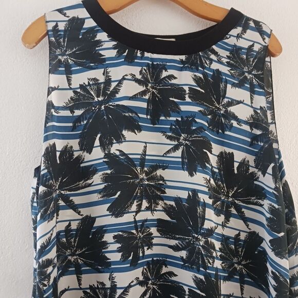 L’Agence  palm Tree print sleeveless  dress size L - Picture 2 of 5